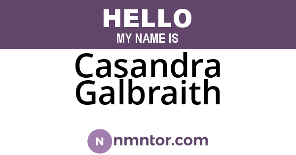 Casandra Galbraith