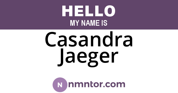 Casandra Jaeger