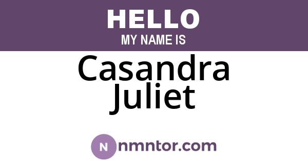 Casandra Juliet