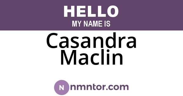 Casandra Maclin