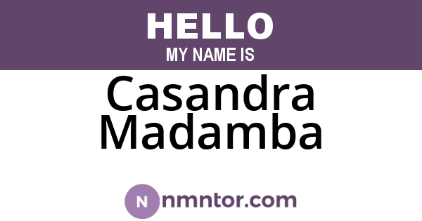 Casandra Madamba