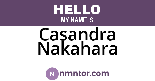 Casandra Nakahara