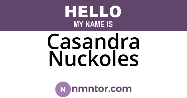 Casandra Nuckoles