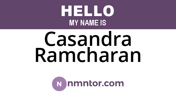 Casandra Ramcharan