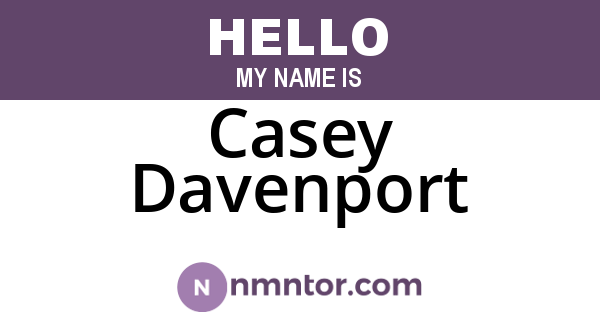 Casey Davenport