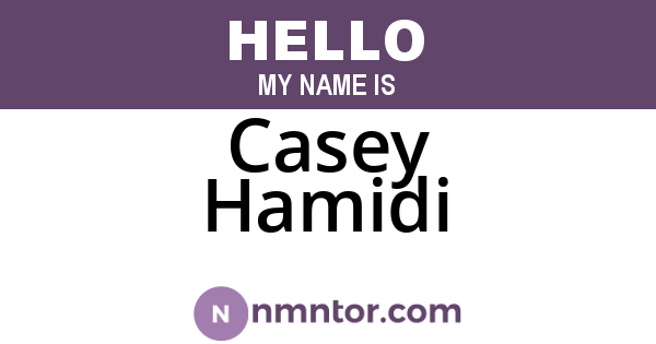 Casey Hamidi