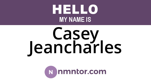 Casey Jeancharles