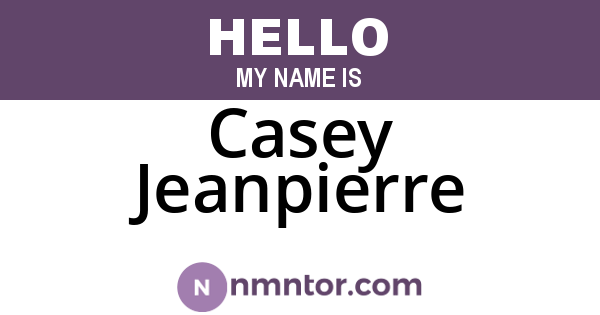 Casey Jeanpierre