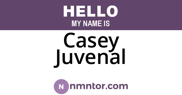 Casey Juvenal
