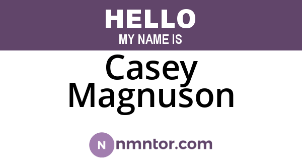Casey Magnuson