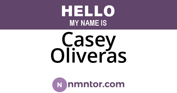 Casey Oliveras