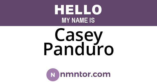 Casey Panduro