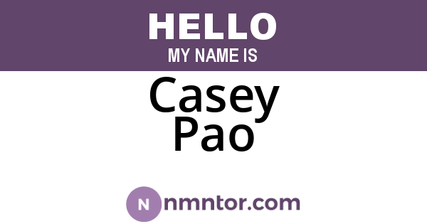 Casey Pao