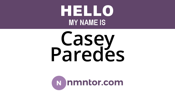 Casey Paredes