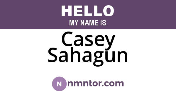 Casey Sahagun