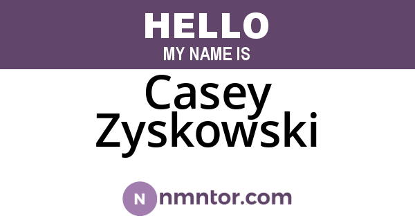 Casey Zyskowski