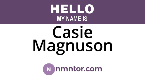 Casie Magnuson