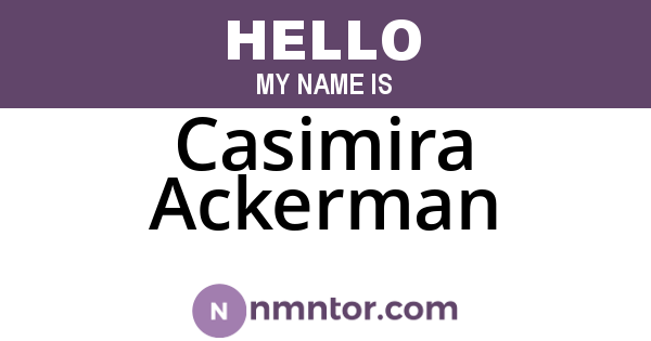 Casimira Ackerman