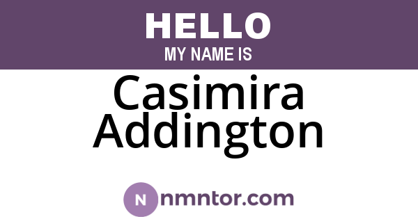 Casimira Addington