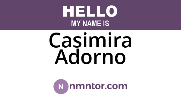 Casimira Adorno