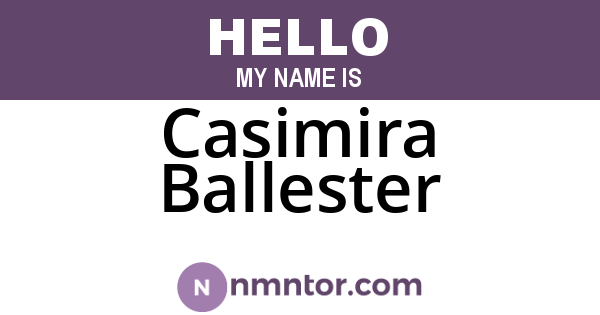 Casimira Ballester