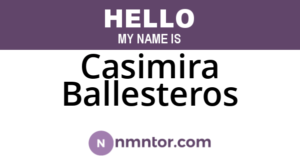 Casimira Ballesteros