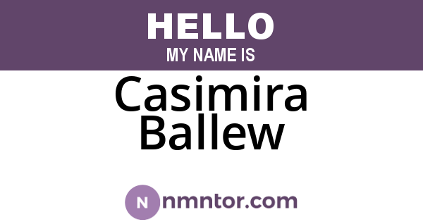 Casimira Ballew