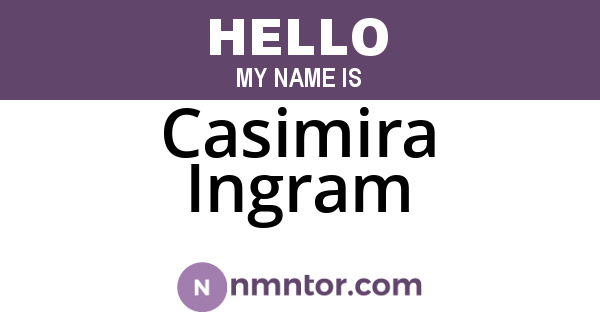 Casimira Ingram