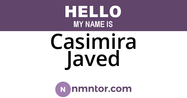 Casimira Javed