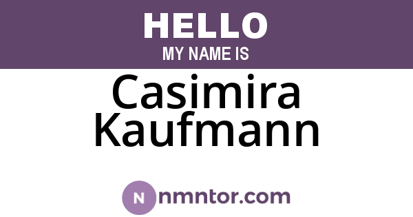 Casimira Kaufmann