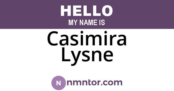 Casimira Lysne
