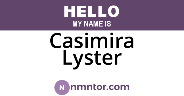 Casimira Lyster
