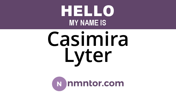 Casimira Lyter