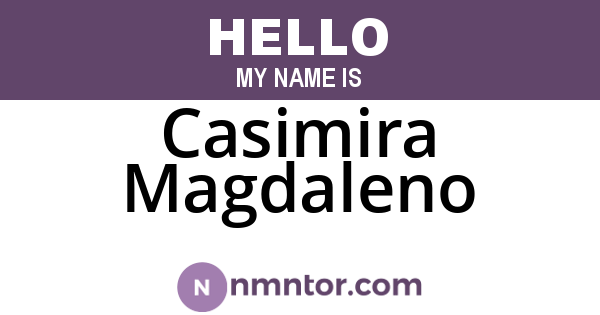Casimira Magdaleno