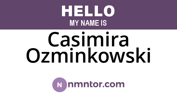 Casimira Ozminkowski