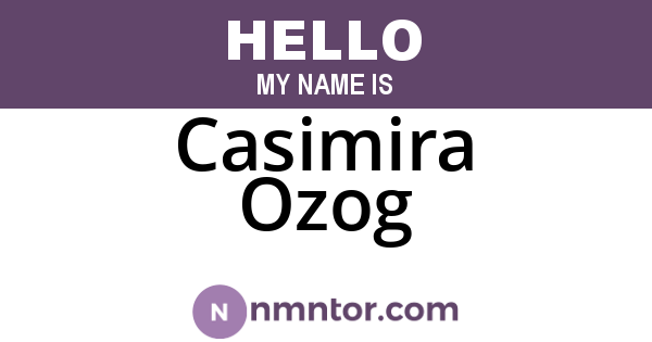 Casimira Ozog