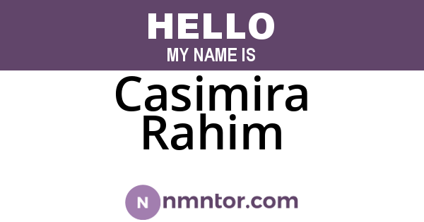Casimira Rahim
