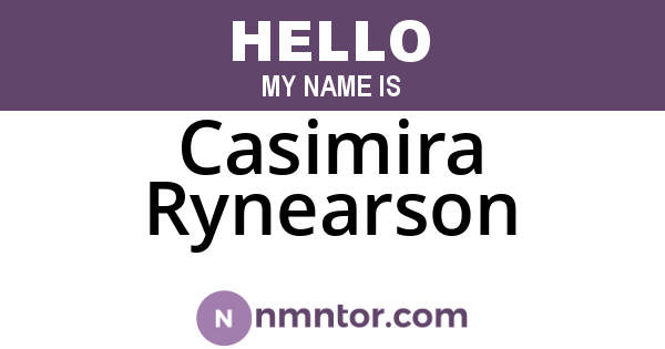 Casimira Rynearson