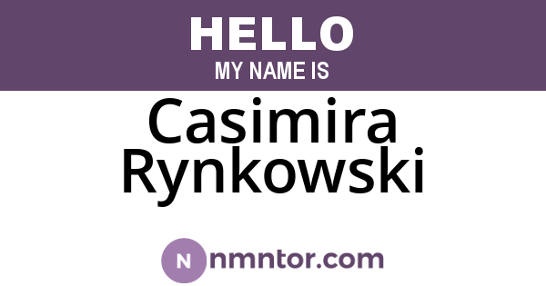 Casimira Rynkowski
