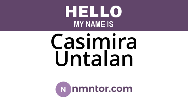 Casimira Untalan