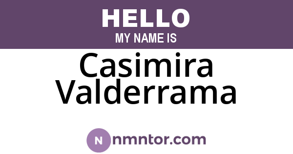 Casimira Valderrama