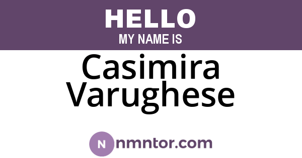 Casimira Varughese