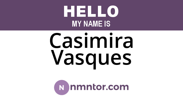 Casimira Vasques