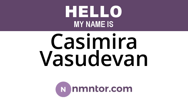 Casimira Vasudevan