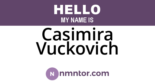 Casimira Vuckovich