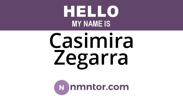 Casimira Zegarra