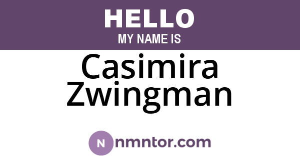 Casimira Zwingman