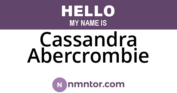 Cassandra Abercrombie