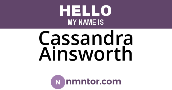 Cassandra Ainsworth