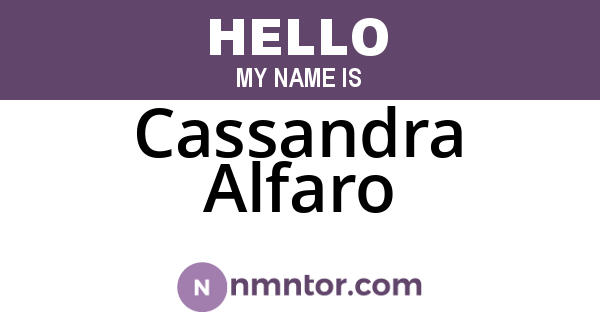 Cassandra Alfaro